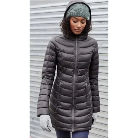 The North Face Women's Charcoal Gray Jenae 550 Down Puff Parka Coat Size M 3041 - Picture 2 of 13